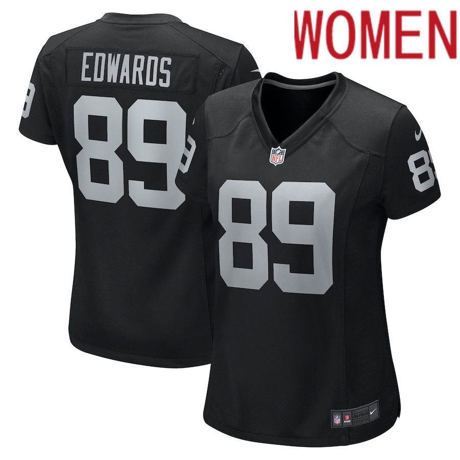 Women Oakland Raiders #89 Bryan Edwards Nike Black Game NFL Jersey